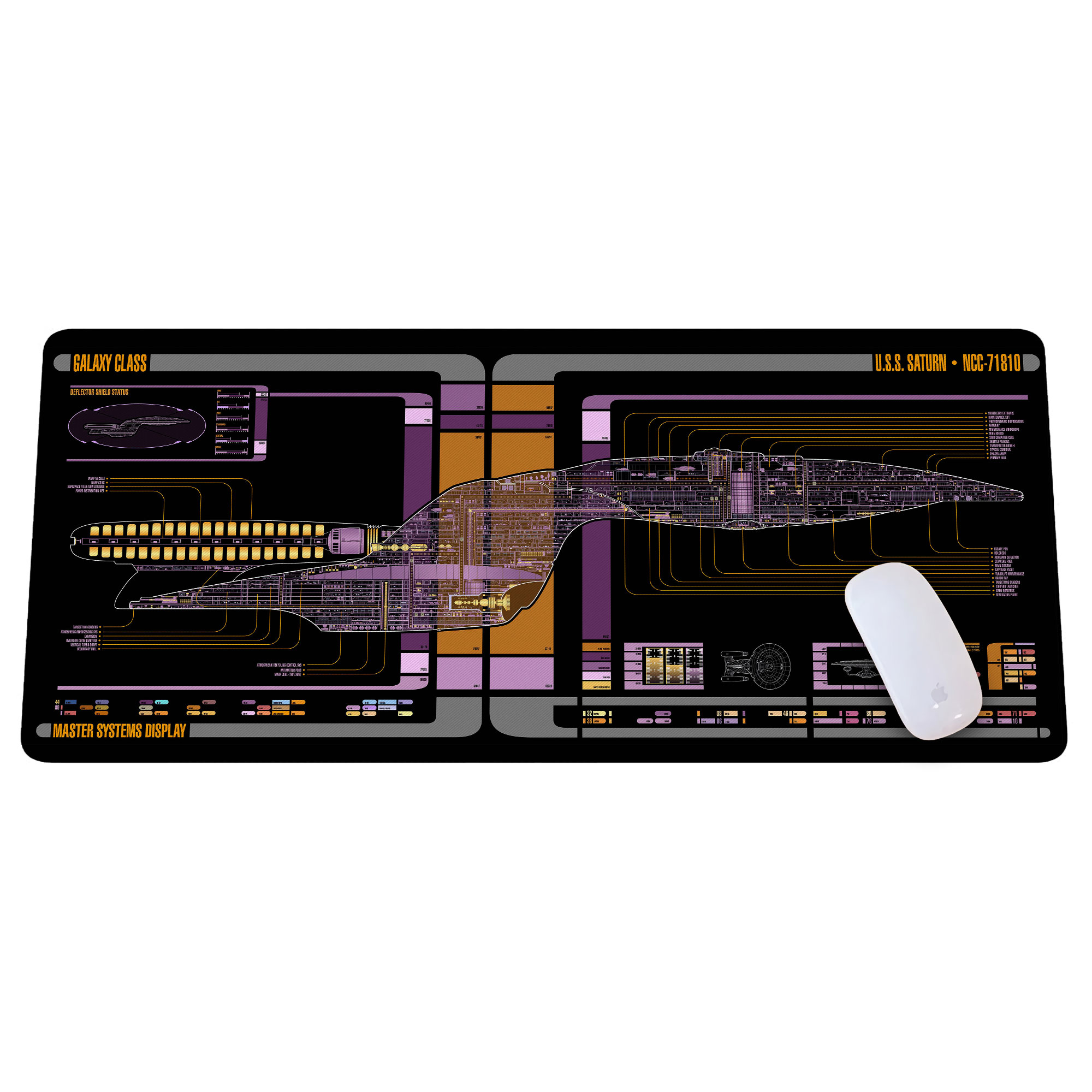 Sci-fi Control Console Display Desk Mat, 80x30 cm Trekkie Trekker Large Mouse pad for Desk, Gamer Mouse pad, Laptop Pad Mat, Game Mat, Gaming Computer Accessories, Gaming Room Decor, SciFi Gift NNA - Image 3