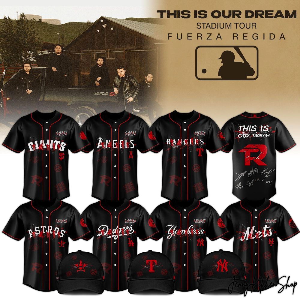 MLB x All Team Fuerza Regida This Is Our Dream Stadium Tour 2026 HFN Baseball Jersey