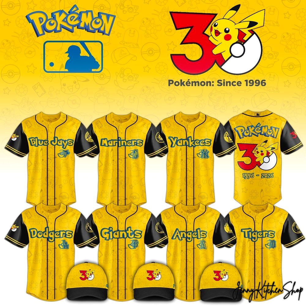 MLB x Pokémon 30th Anniversary 2026 Limited HFN Baseball Jersey