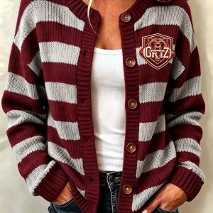 Montana Football Merch Montana Football Season Cardigan HG Montana Sports Clothes Gift For Her