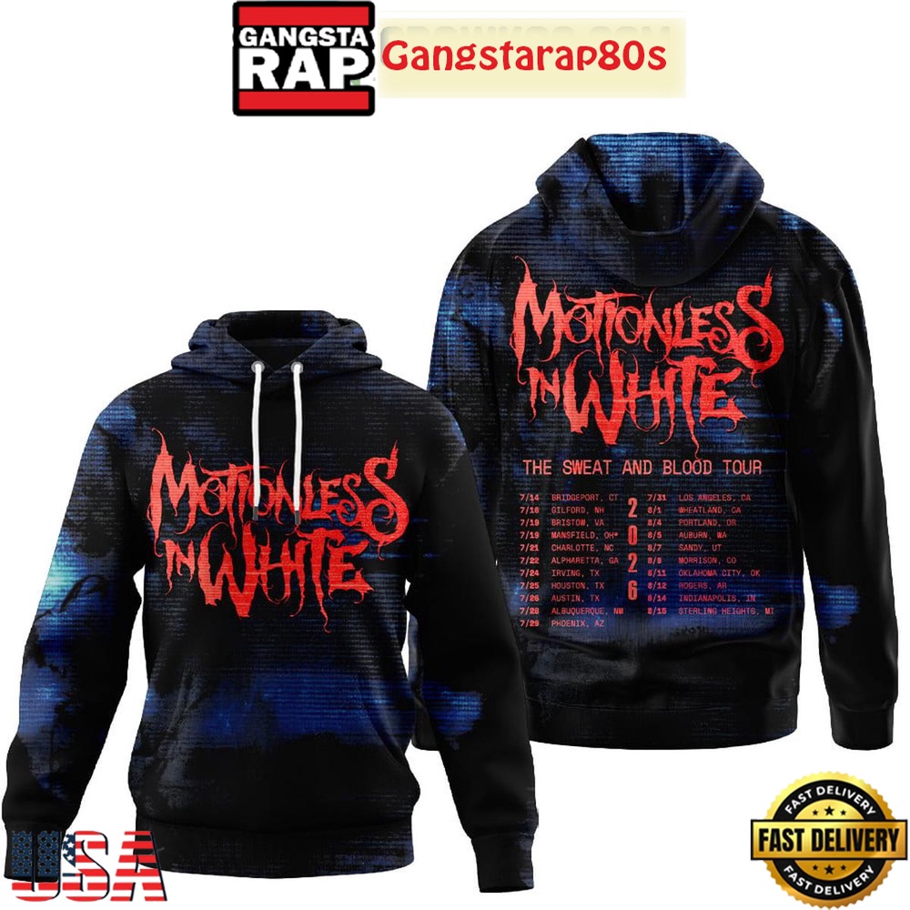 Motionless In White The Sweat And Blood Tour Special Edition T-Shirt Hoodie Or Zip-up Hoodie LN