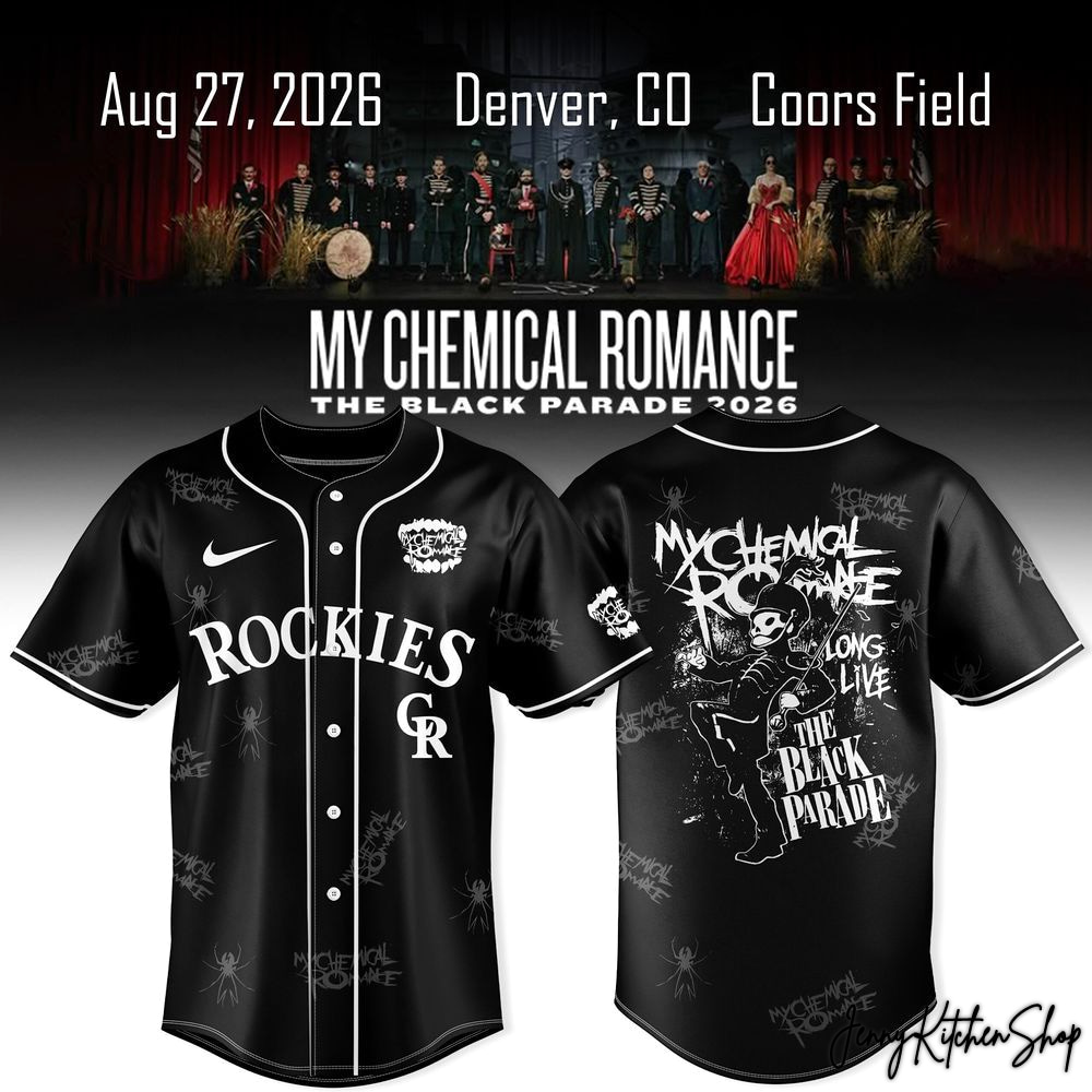My Chemical Romance x Colorado Rockies The Black Parade 2026 HFN Baseball Jersey - Image 4