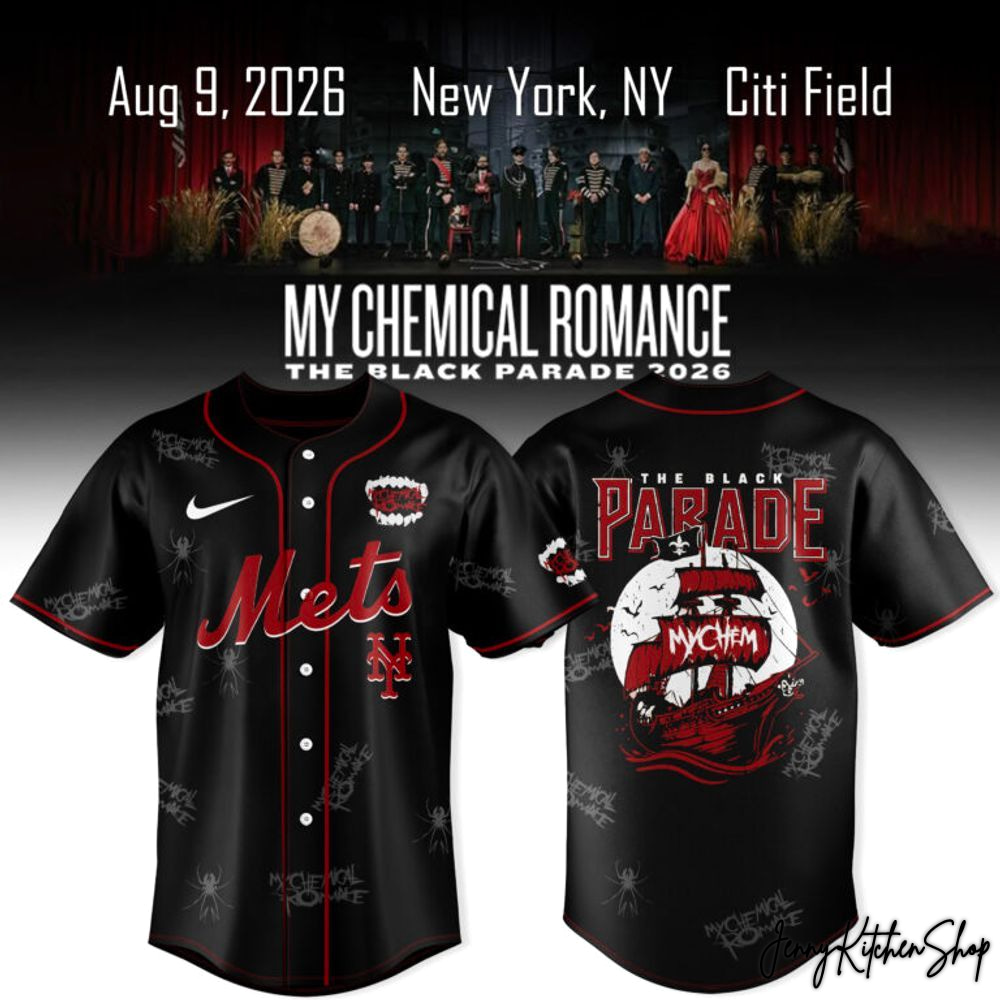 My Chemical Romance x New York Mets The Black Parade 2026 HFN Baseball Jersey