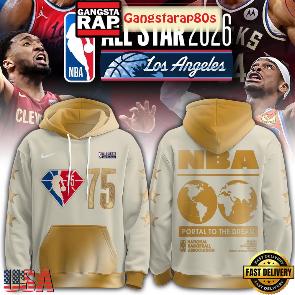 NBA x All Star 2026 LA Gold Unisex T-Shirt Hoodie Or Zip-up Hoodie LN