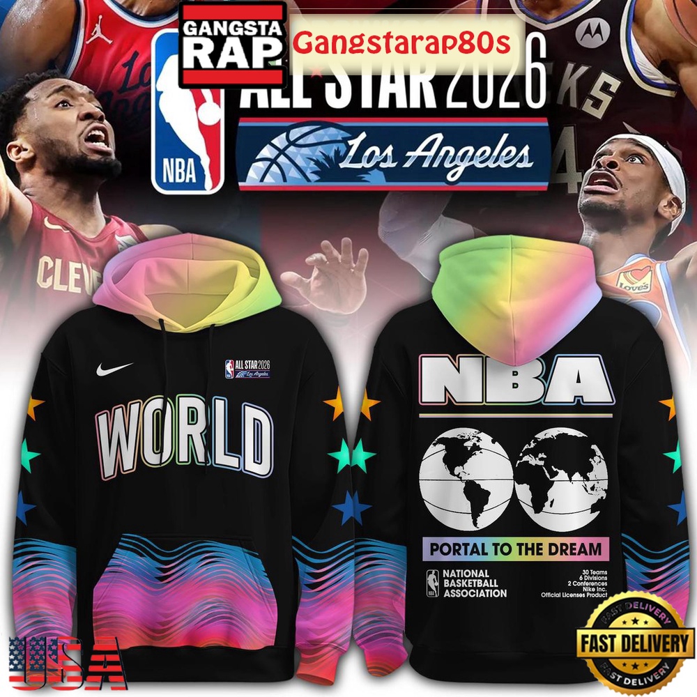 NBA x All Star 2026 Los Angeles Portal To The Dream Unisex T-Shirt Hoodie Or Zip-up Hoodie LN