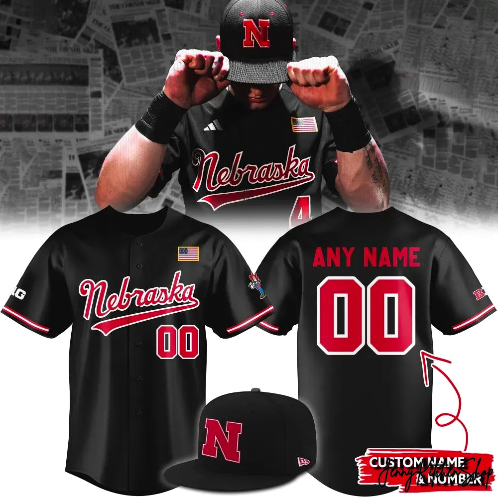 Nebraska Cornhuskers 2026 Back In Black HFN Baseball Jersey