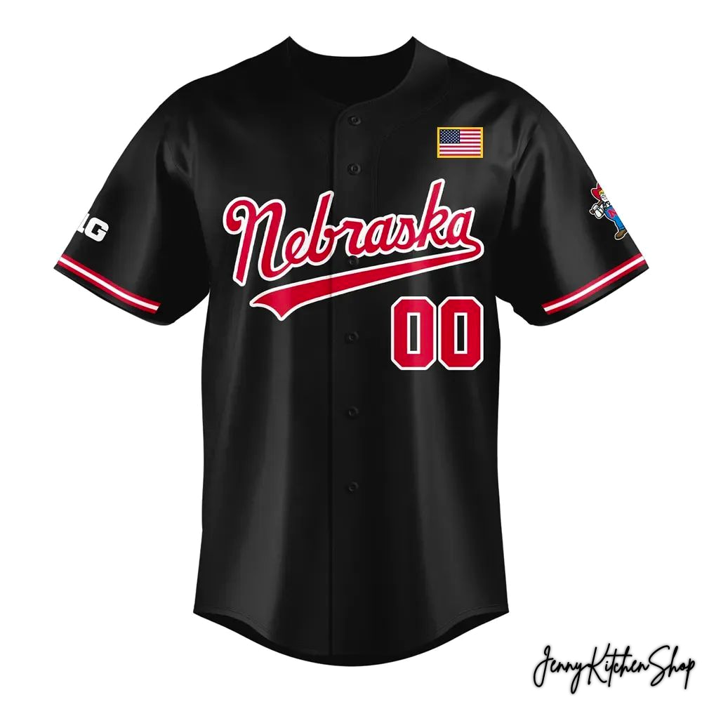 Nebraska Cornhuskers 2026 Back In Black HFN Baseball Jersey - Image 2