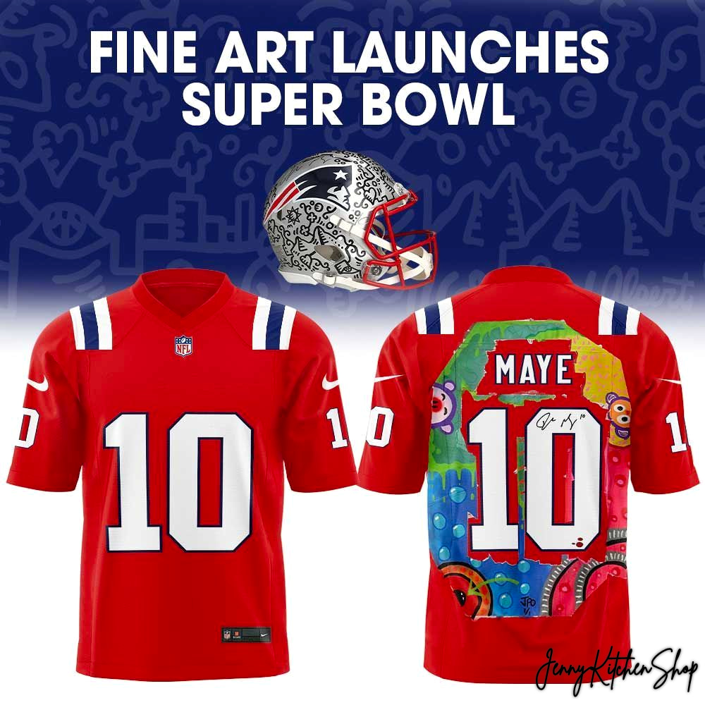 New England Patriots Fine Art Launches 2026 Super Bowl HFN Football Jersey - Image 3