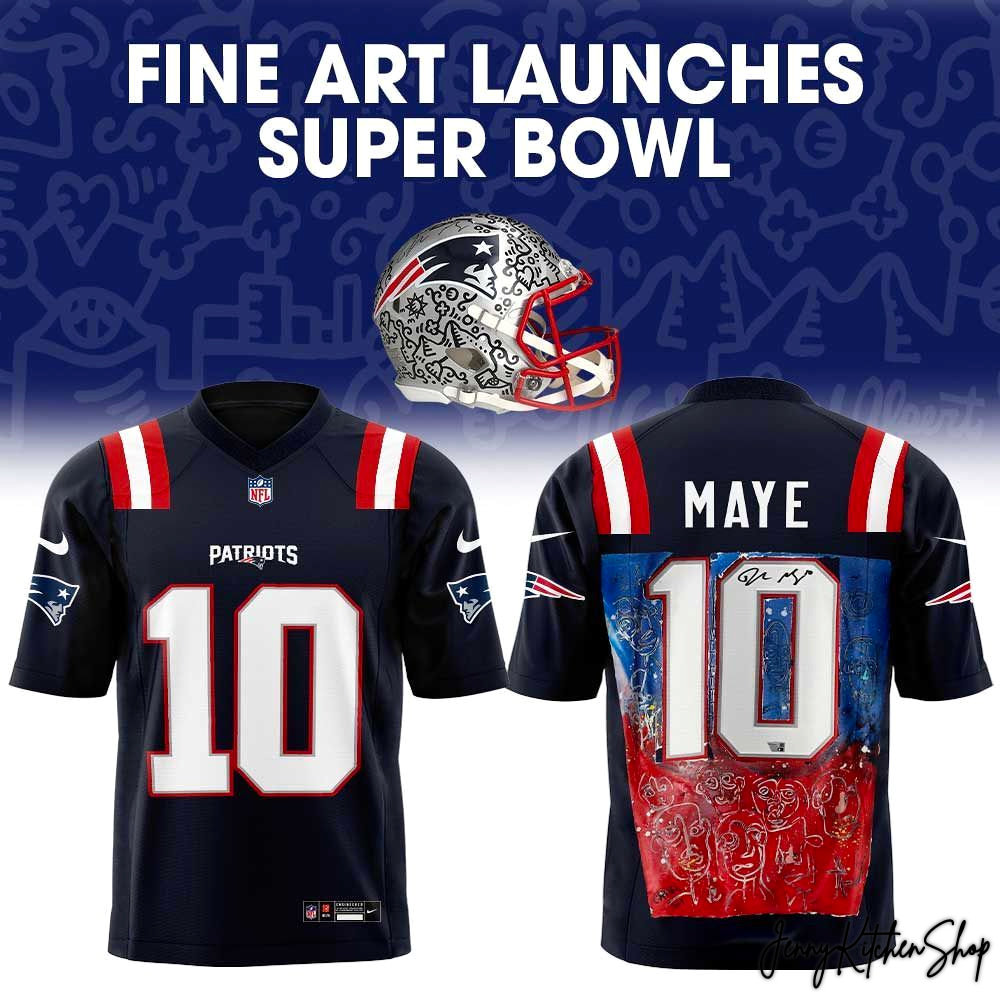 New England Patriots Fine Art Launches 2026 Super Bowl HFN Football Jersey - Image 4