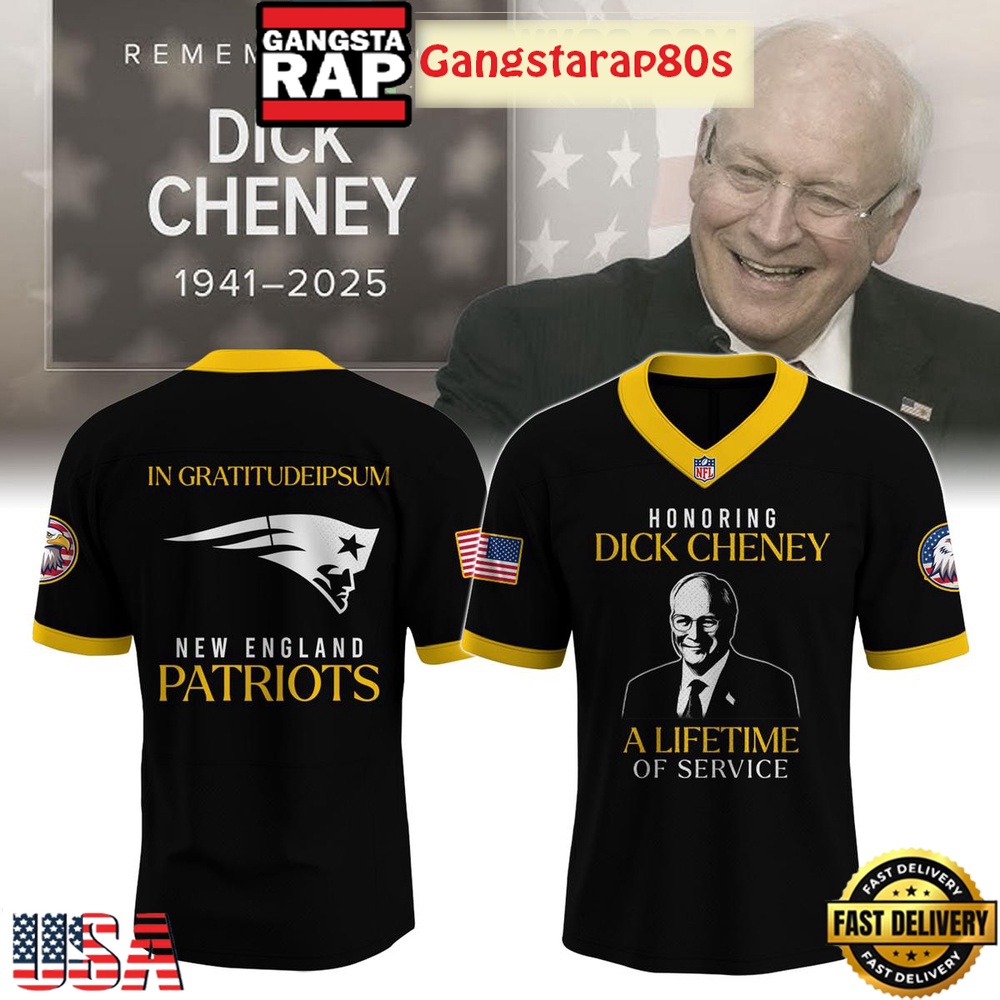 New England Patriots Honoring Dick Cheney Tribute 1941-2025 Football Jersey LN