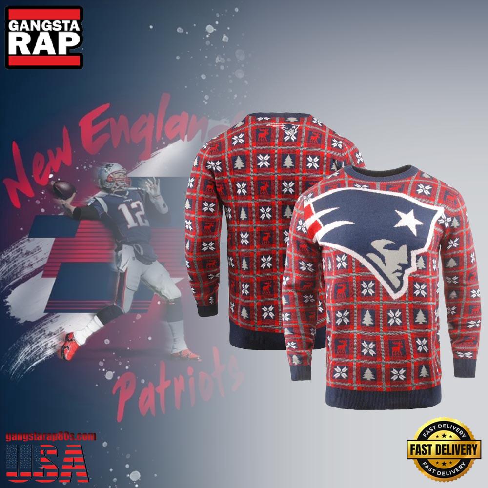 New England Patriots NFL Red Color Christmas Ugly Sweater LN
