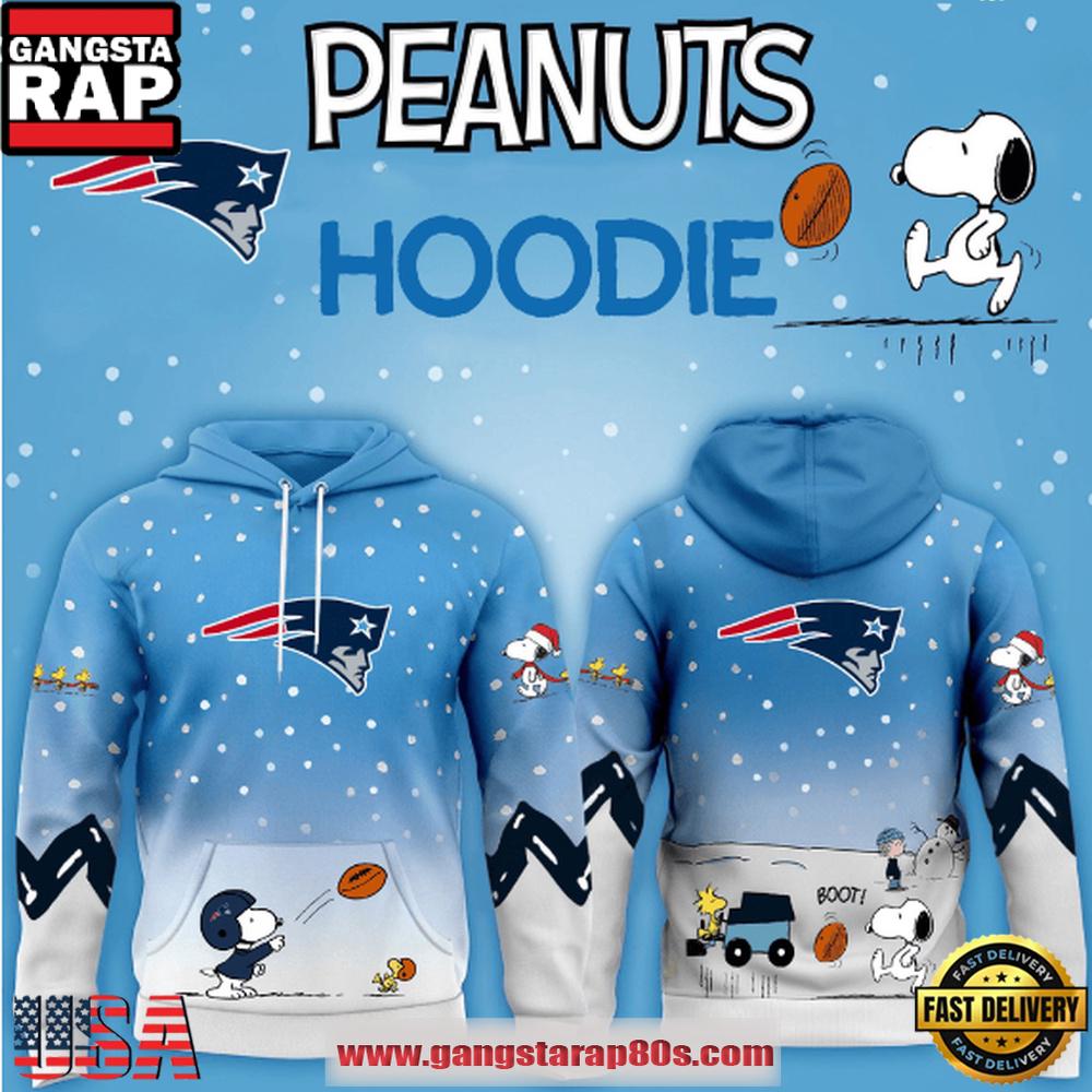 New England Patriots NFL x Peanuts Christmas Unisex T-Shirt Hoodie Or Zip-up Hoodie LN