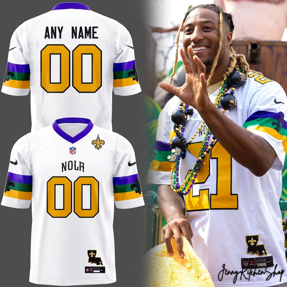 New Orleans Saints 2026 Mardi Gras Limited HFN Football Jersey