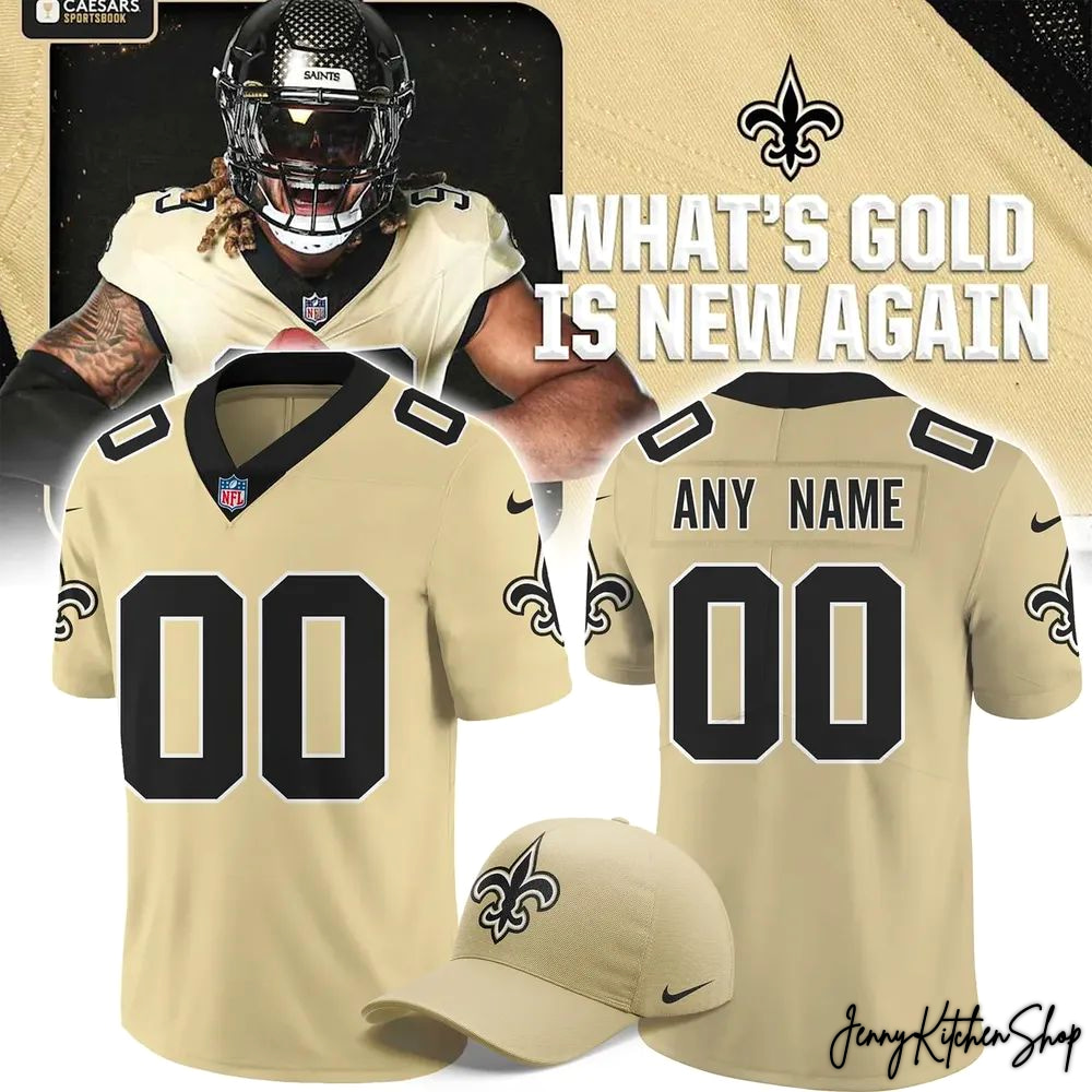New Orleans Saints Gameday Golds Alternate Game 2026 HFN Football Jersey