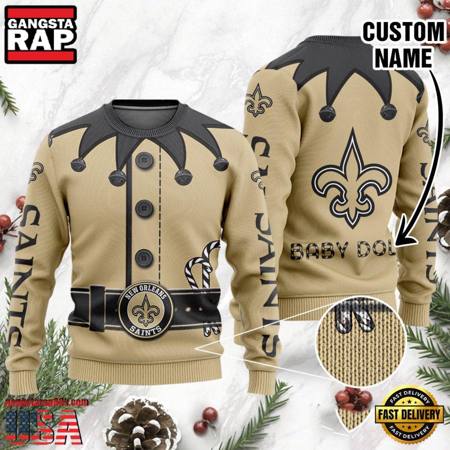 New Orleans Saints Grinch NFL Christmas Ugly Sweater LNs