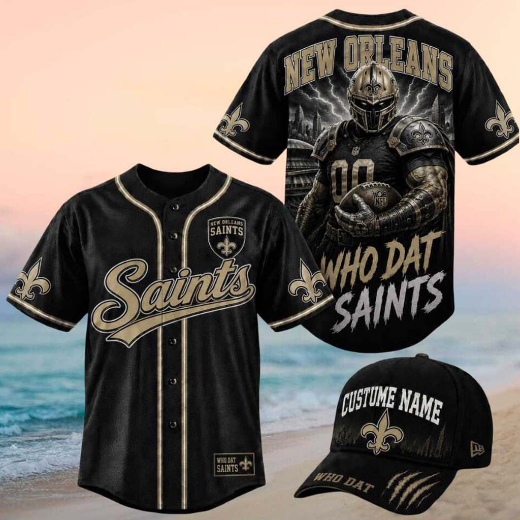 New Orleans Saints Muscle Knight Player Who Dat Baseball Jersey HG New Orleans Football Merch