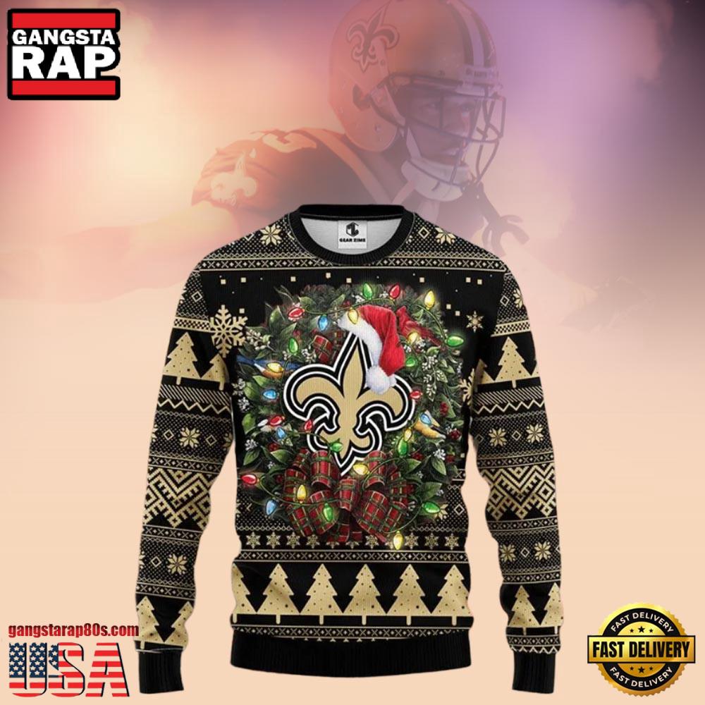 New Orleans Saints NFL Merry Christmas Ugly Sweater LN
