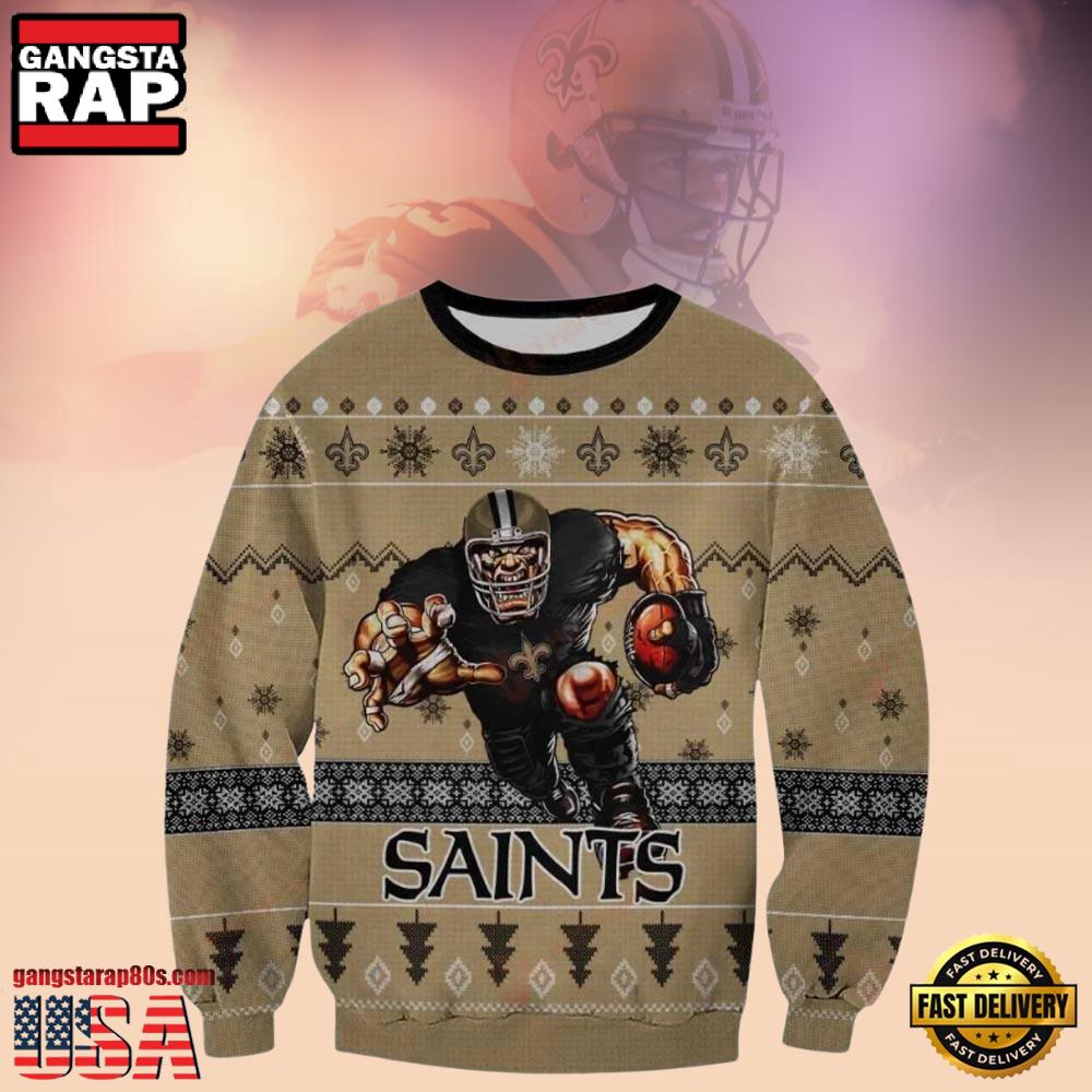 New Orleans Saints Players Football NFL Christmas Ugly Sweater LN