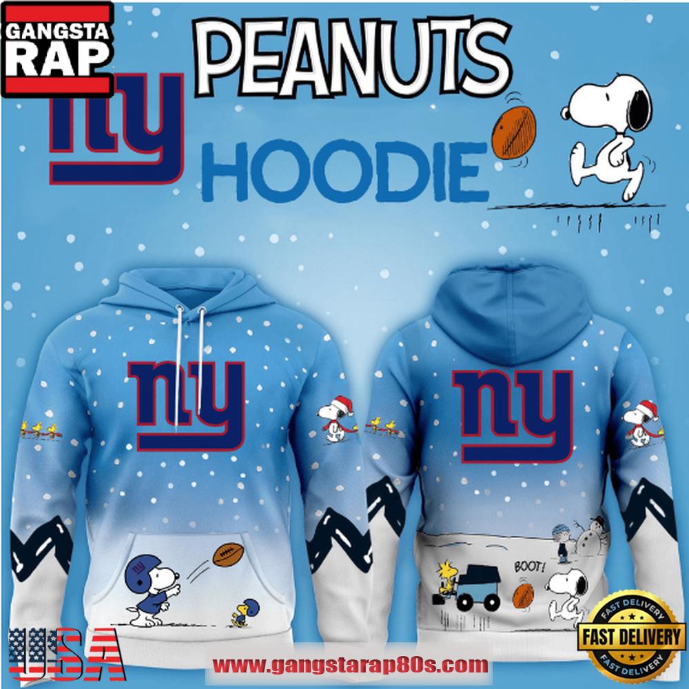 New York Giants NFL x Peanuts Christmas Unisex T-Shirt Hoodie Or Zip-up Hoodie LN