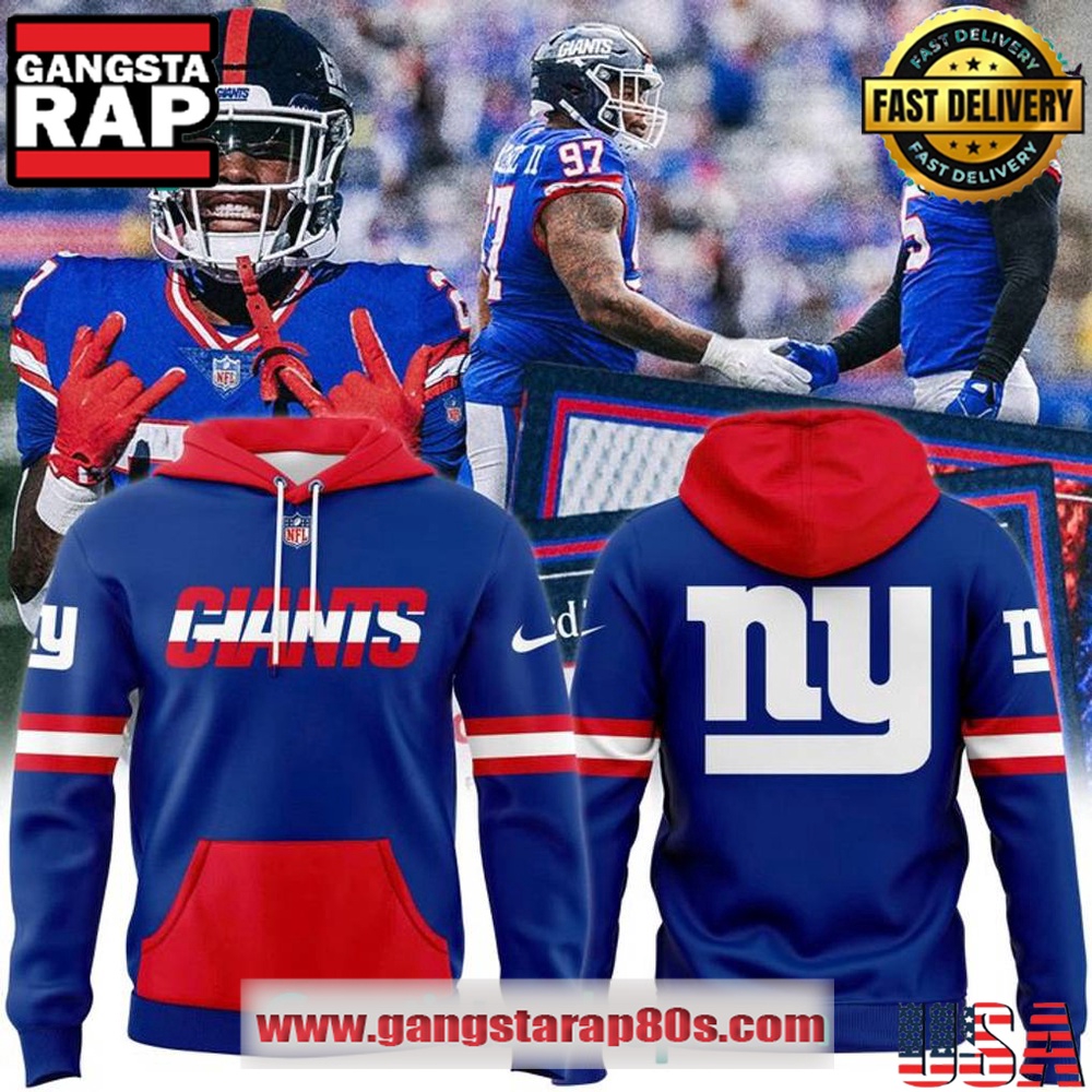 New York Giants Vintage Blue All Over Print T-Shirt Hoodie Or Zip-up Hoodie LN Shirt