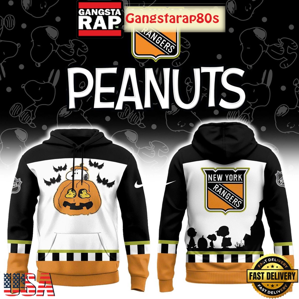 New York Rangers Snoopy Peanuts Halloween 2025 Unisex T-Shirt Hoodie Or Zip-up Hoodie LN