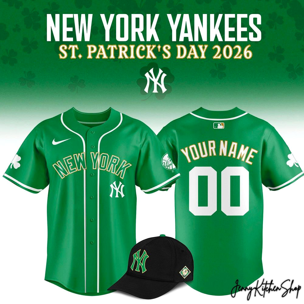 New York Yankees 2026 St Patrick Day HFN Baseball Jersey