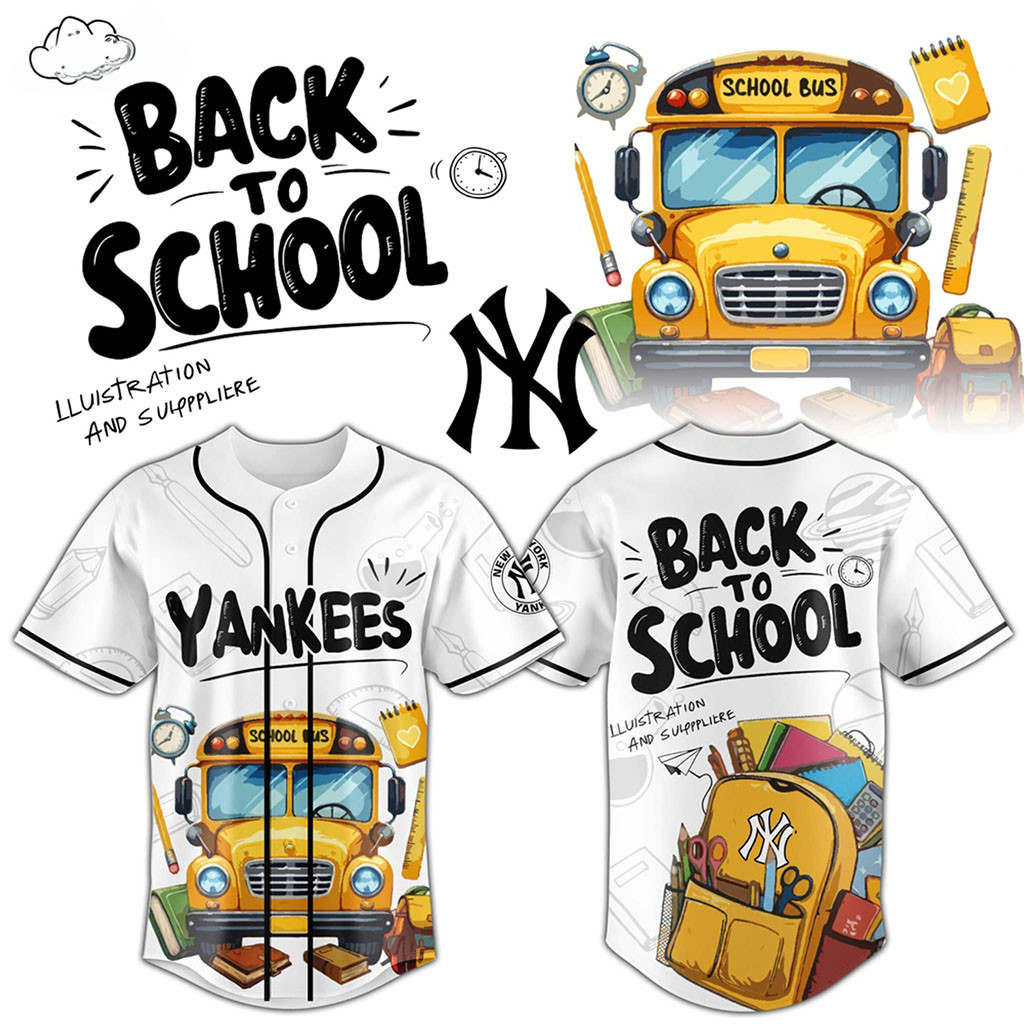 New York Yankees Back To School 2026 Baseball Jersey HG Teacher Student School Spirit Yankees Merch