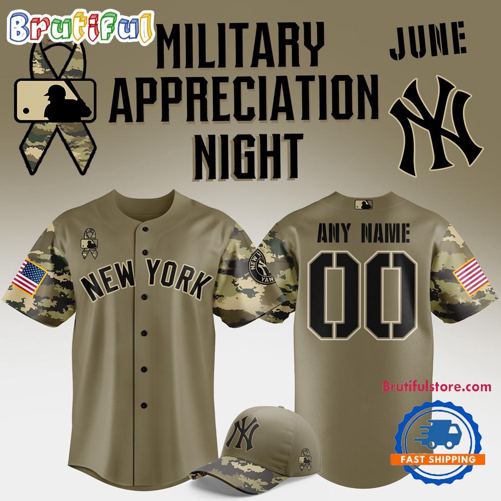 New York Yankees MLB Military Appreciation Night 2025 HFN Baseball Jersey