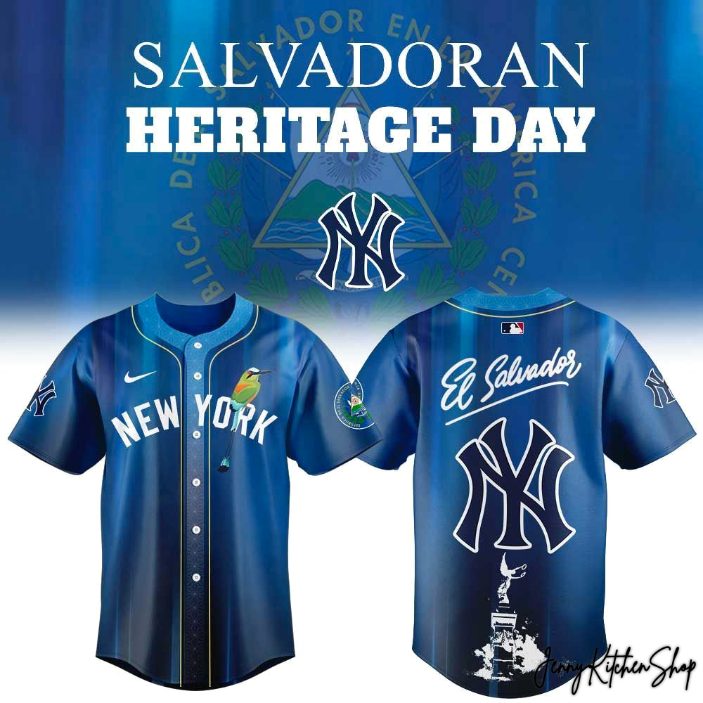 New York Yankees Salvadoran Heritage Day 2026 HFN Baseball Jersey