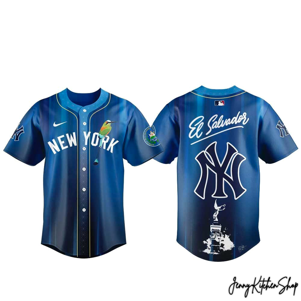 New York Yankees Salvadoran Heritage Day 2026 HFN Baseball Jersey - Image 2