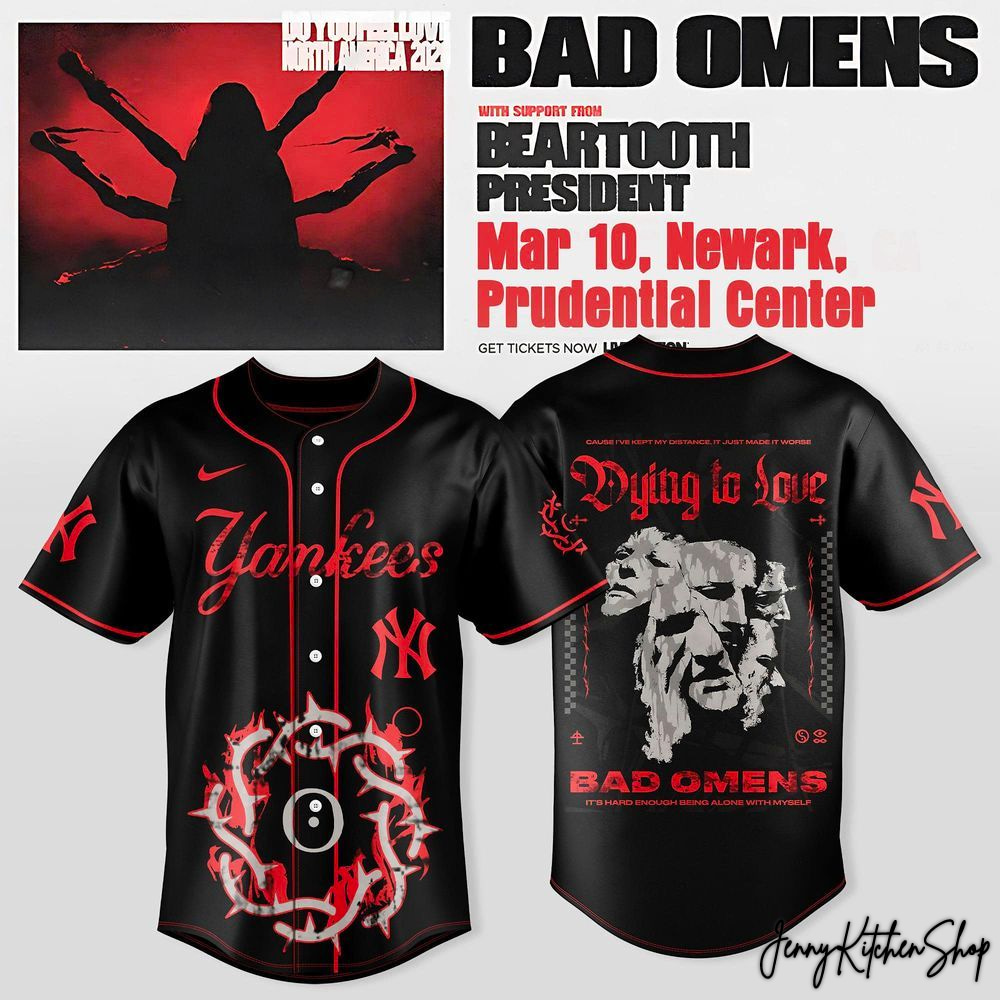 New York Yankees x Omens Do You Feel Love North American Tour 2026 HFN Baseball Jersey