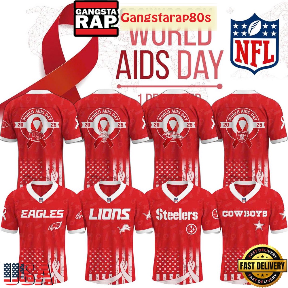 NFL All Team x World Aids Day Special Edition Football Jersey LN