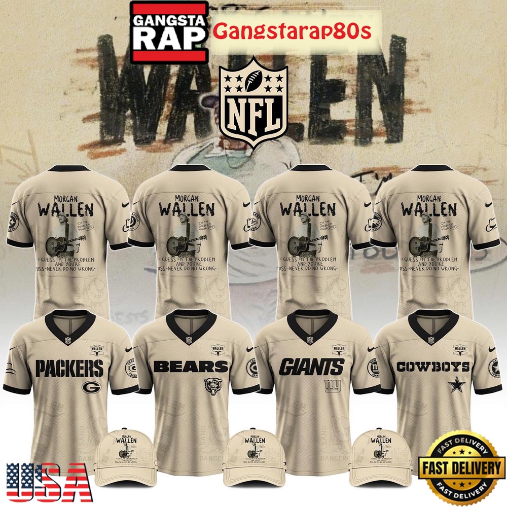 NFL All Teams x Morgan Wallen Im The Problem Tour 2025 Special Football Jersey LN