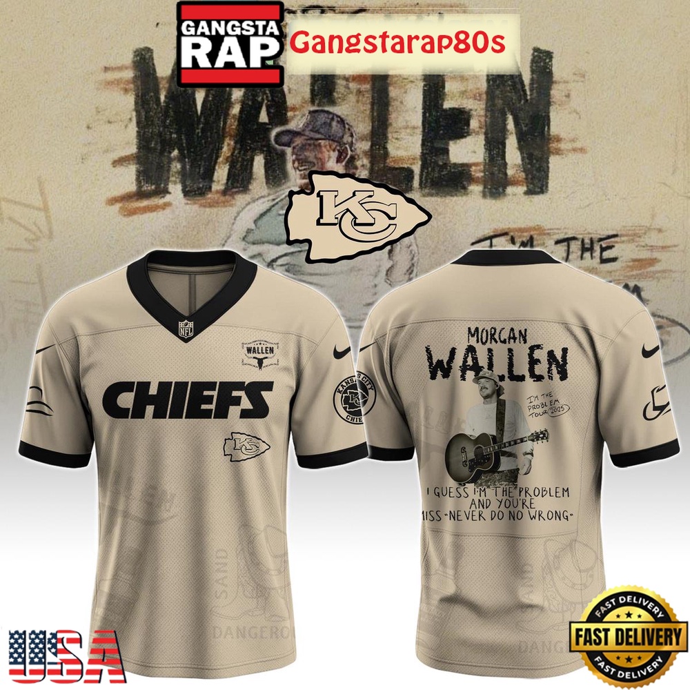 NFL All Teams x Morgan Wallen Im The Problem Tour 2025 Special Football Jersey LN - Image 2