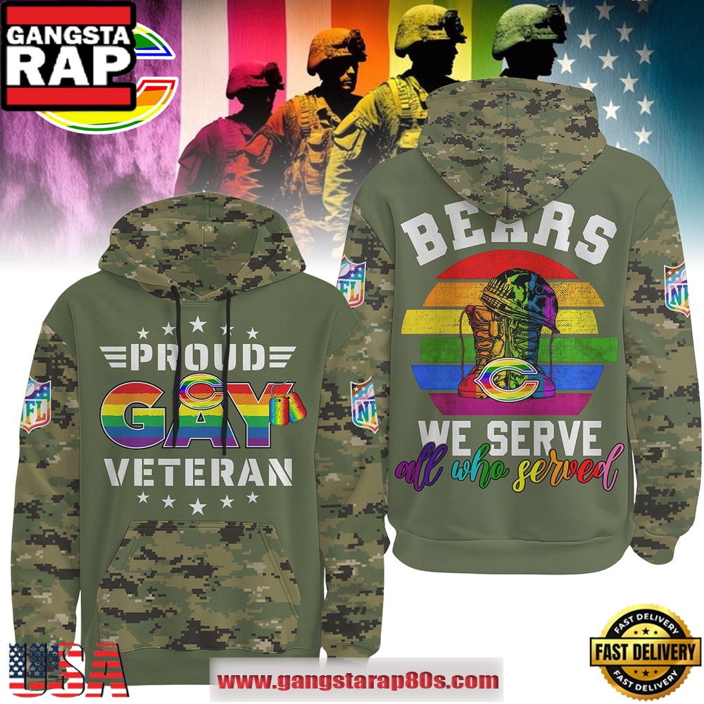 NFL Chicago Bears Gay Veteran 3D T-Shirt Hoodie Or Zip-up Hoodie LN Shirt