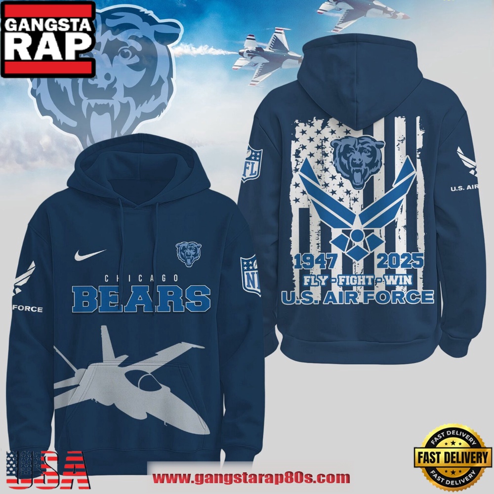 NFL Chicago Bears U.S. Air Force 78th Anniversary T-Shirt Hoodie Or Zip-up Hoodie LN