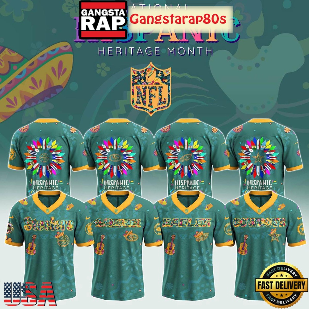 NFL Personalized Team x Hispanic Heritage Month 2025 Football Jersey LN