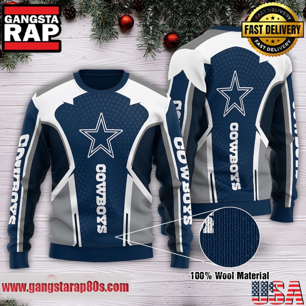 NFL Dallas Cowboys New Edition Custom Ugly Xmas Sweater LN