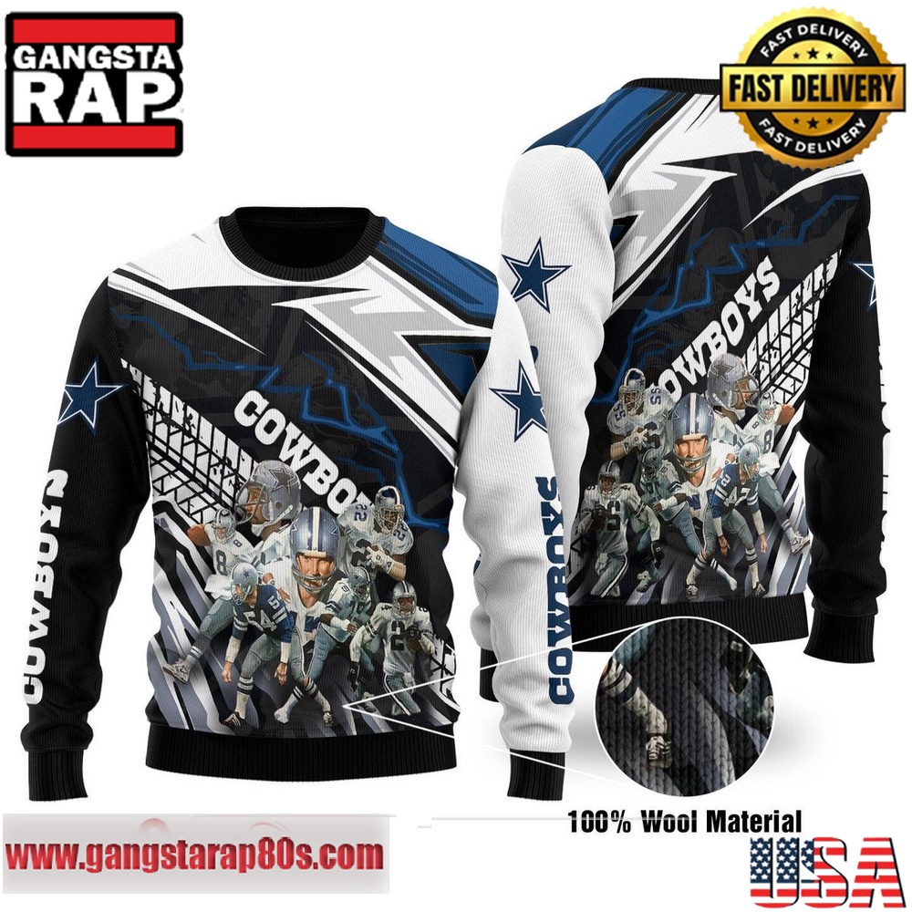 NFL Dallas Cowboys Photo Team Custom Ugly Christmas Sweater LN