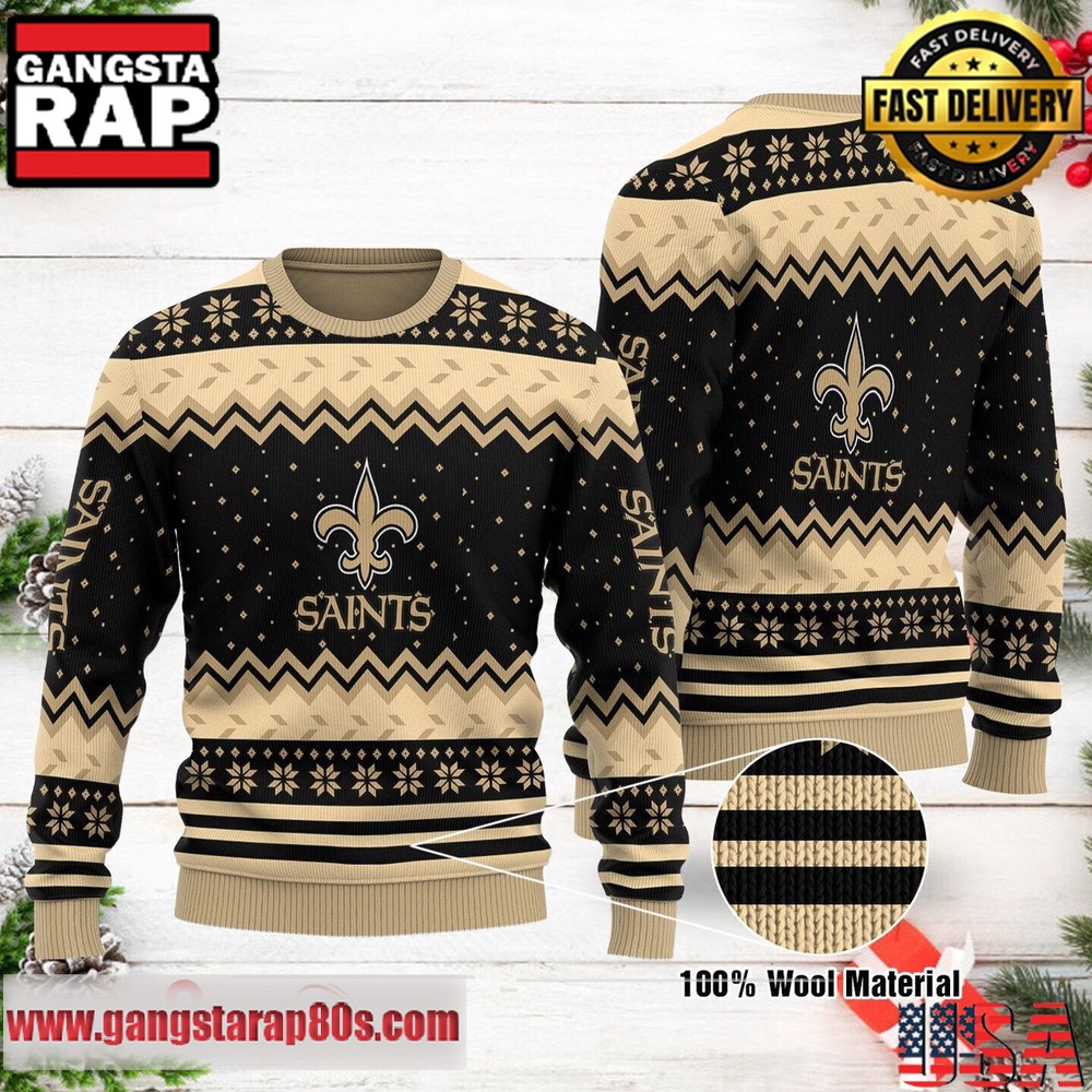 NFL New Orleans Saints New Edition Ugly Christmas Sweater LN
