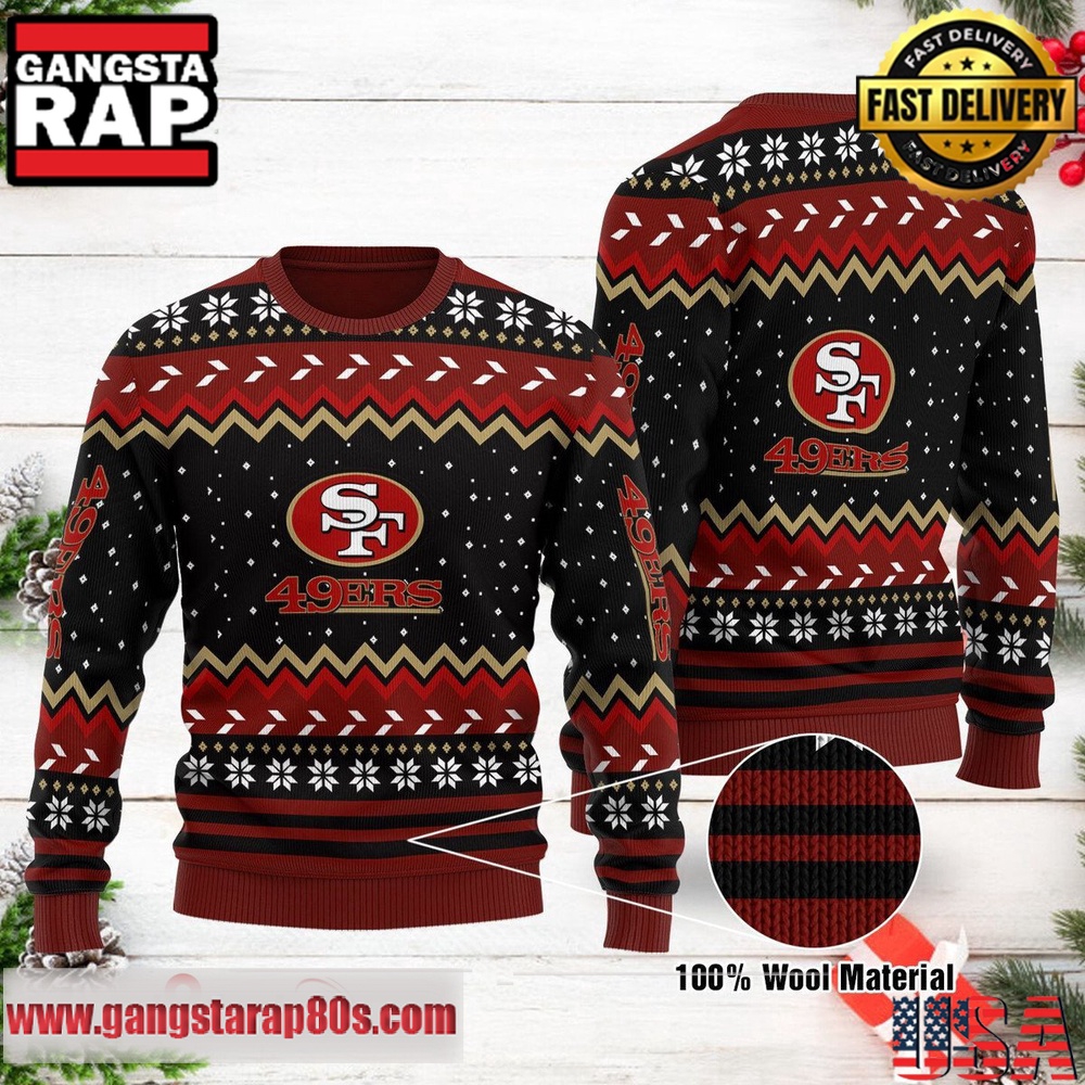 NFL San Francisco 49ers New Edition Ugly Xmas Sweater LN