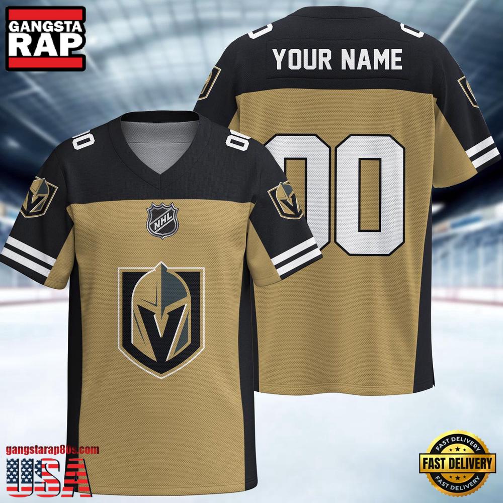 NHL Vegas Golden Knights Hockey Team Personalized Football Jersey LN