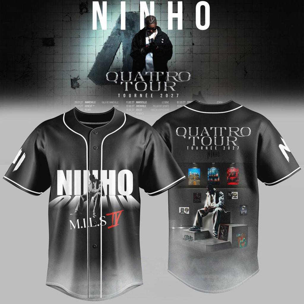 Ninho Quattro Tour 2027 Special Baseball Jersey HG Ninho Merch Best Gift For Rapper Fans