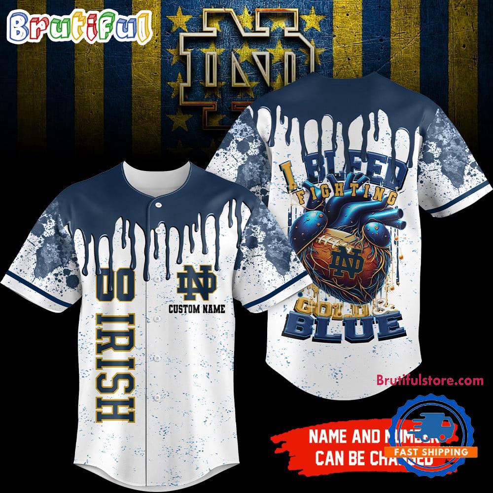 Notre Dame Fighting Irish NCAA I Bleed HFN Baseball Jersey