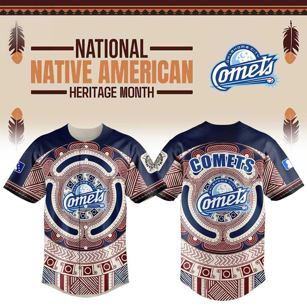 Oklahoma City Comets X Native American Heritage Night 2026 Baseball Jersey HG Comets Merch Gifts – Joyoce
