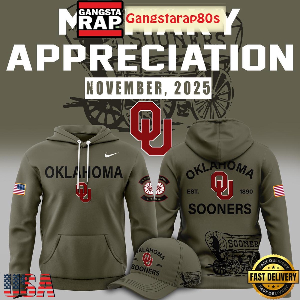 Oklahoma Sooners Military Appreciation 2025  T-Shirt Hoodie Or Zip-up Hoodie LN