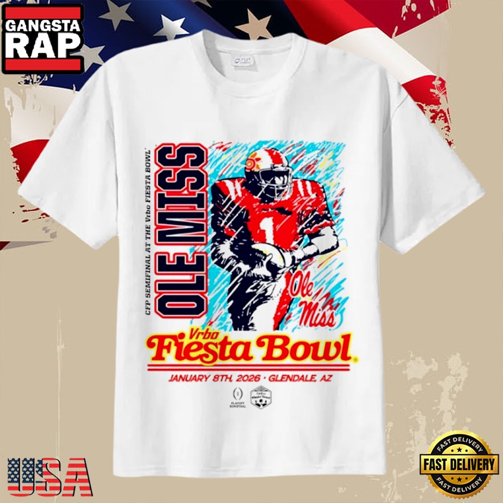 Ole Miss Rebels CFP Semifinal 2026 Vrbo Fiesta Bowl T-Shirt Hoodie LN