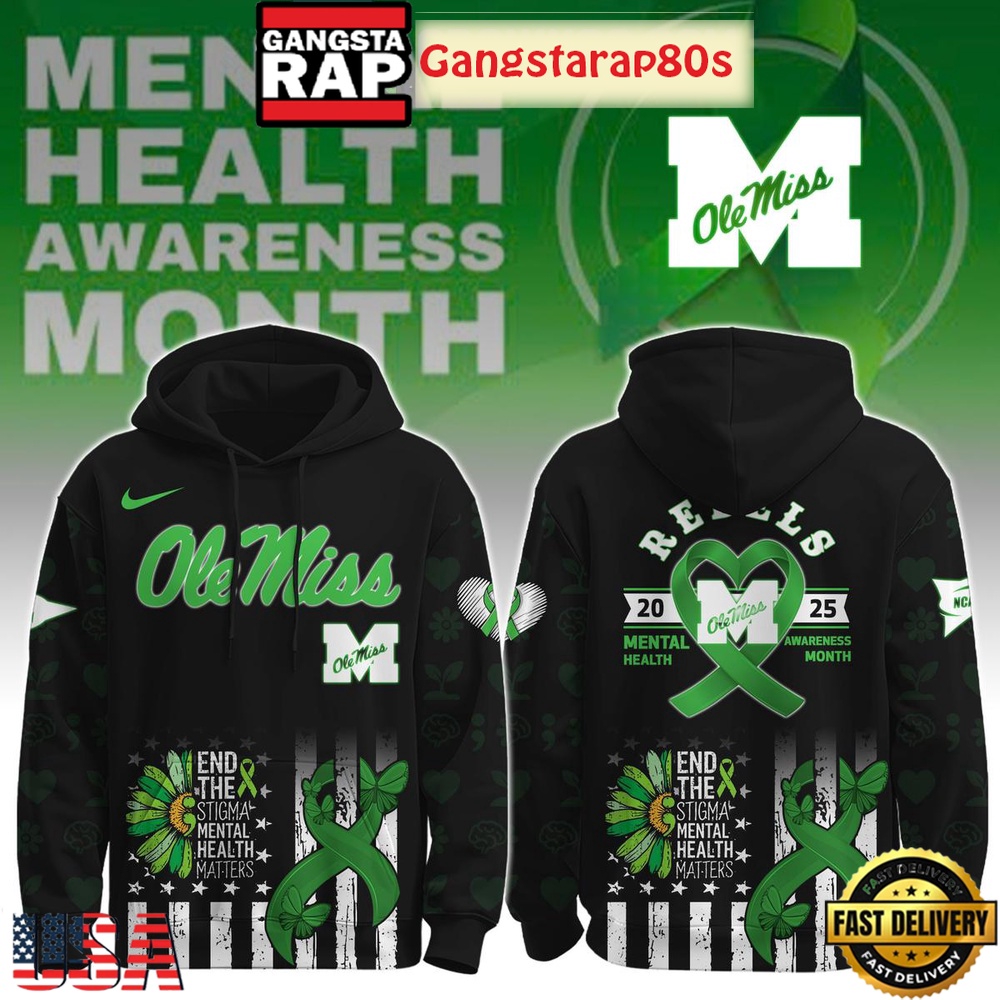 Ole Miss Rebels Mental Health Awareness Special Edition All Over Print T-Shirt Hoodie Or Zip-up Hoodie LN