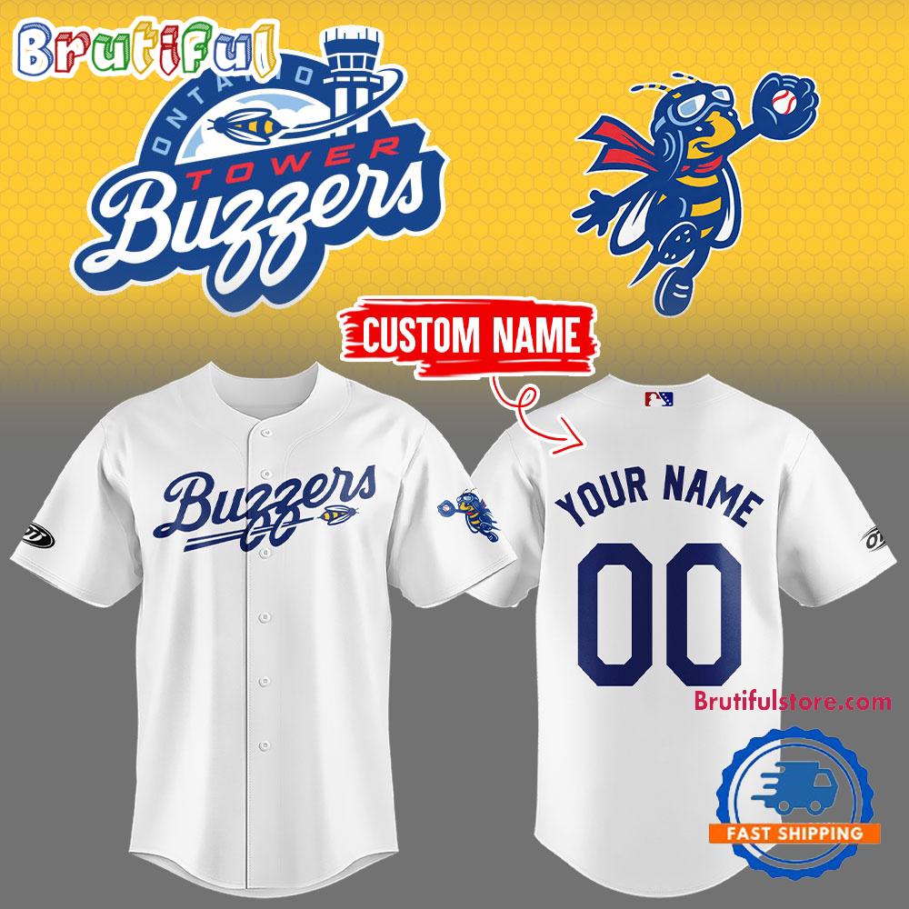 Ontario Tower Buzzers 2025 Baseball Custom White HFN Baseball Jersey