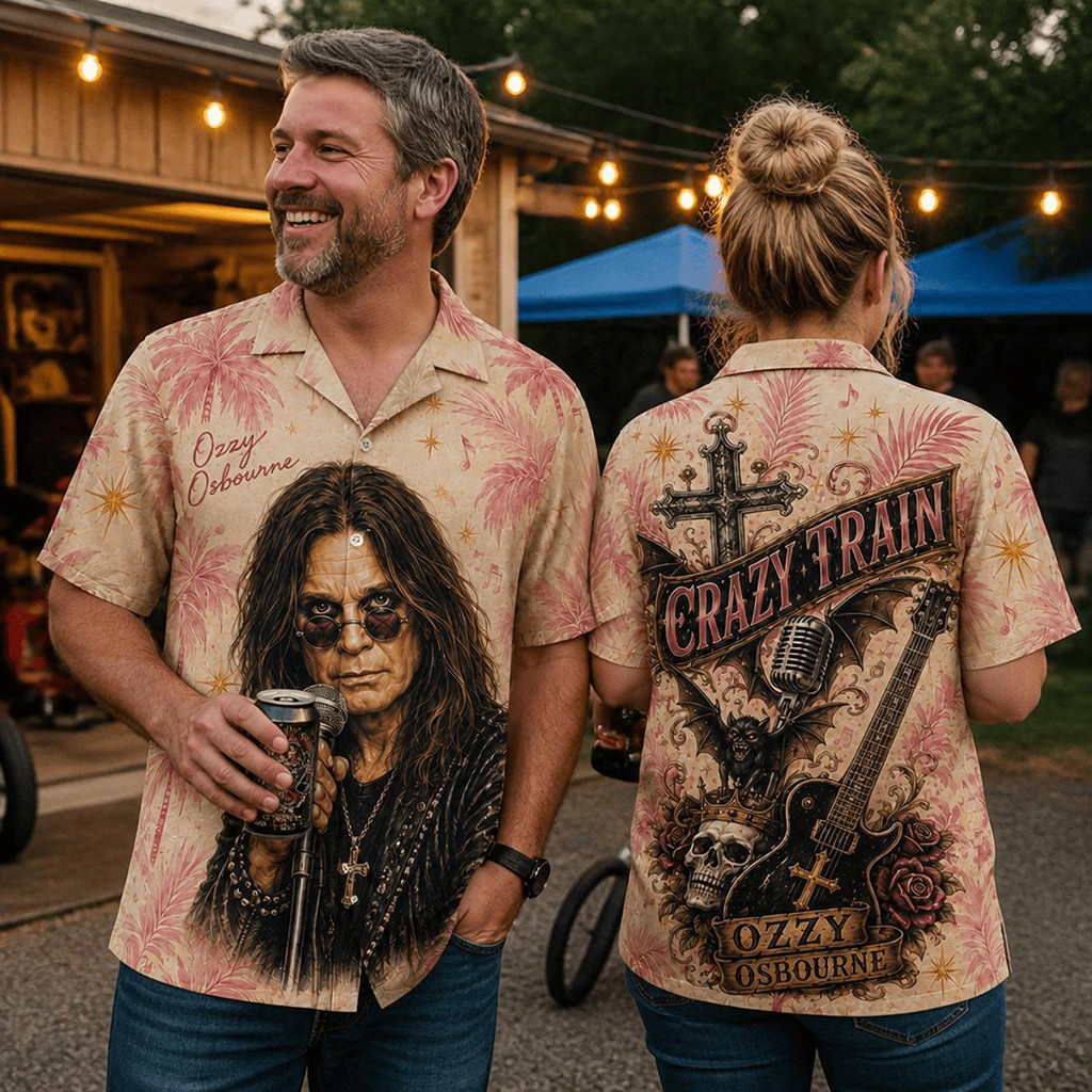 Ozzy Osbourne Crazy Train Hawaiian Shirt HG Ozzy Osbourne Merch Gift Ideas For Music Lovers